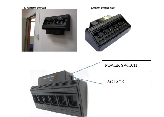 2024 Stazione di ricarica rapida per walkie-talkie con unità a 6 vie di vendita calda per batteria Kenwood KNB14 KNB15 KNB16