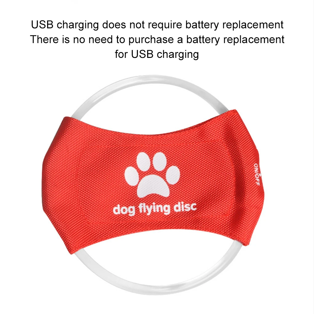 الكلب تحلق أقراص لعبة الكلب كلب الملحقات لعبة أقراص الطيران ضوء متوهجة LED مضيئة التدريب اللعب التفاعلية