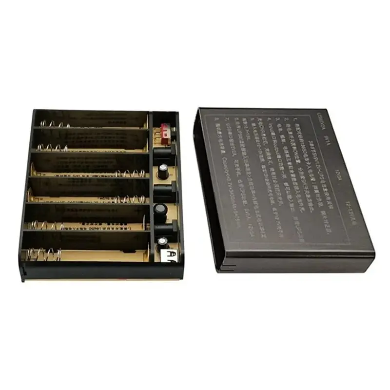 24-Hour Delivery 2X USB For DC 12V Output 6X 18650 Batteries UPS DIY Box For Cellphone Wifi Router LED Light Security Cam