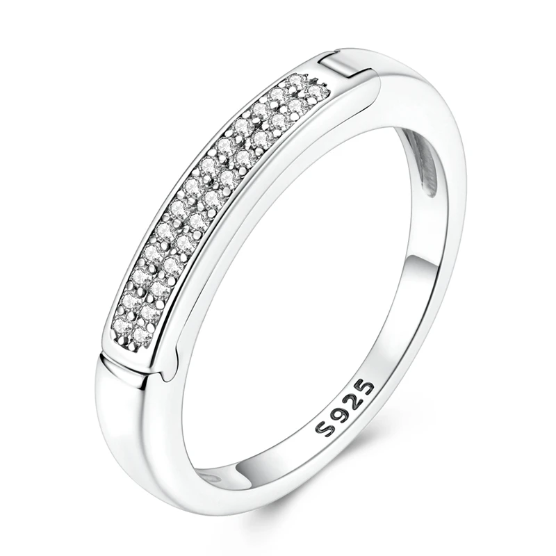 Shining Inspiring Women Rings 925 Sterling Silver Sparking Zirconium Ring Wedding Rings For Jewelry Anniversary Gift
