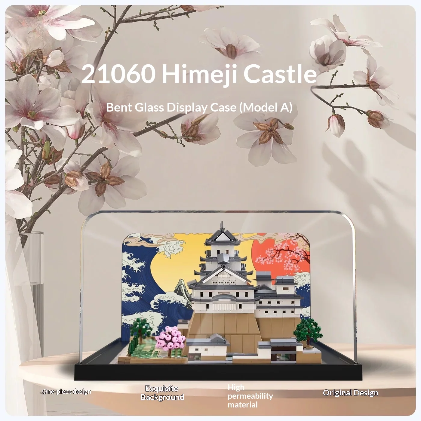 Suitable for LEGO 21060 Himeji Castle acrylic display storage box transparent dust box