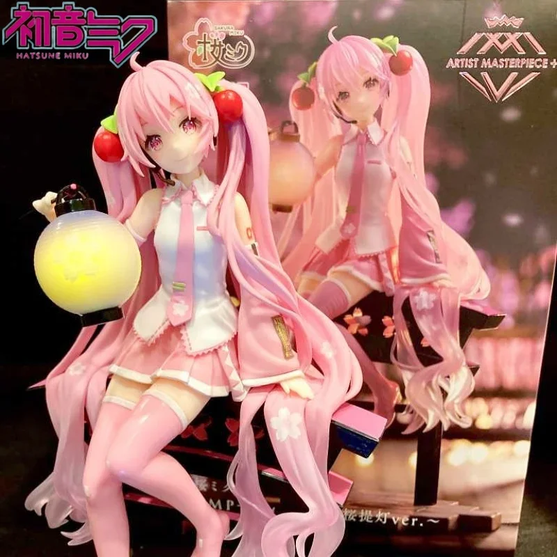 

Светящаяся модель Sakura Miku в стиле фонаря, коллекционная игрушка для будущего, модель Amp, настольное украшение без батареи, подарок