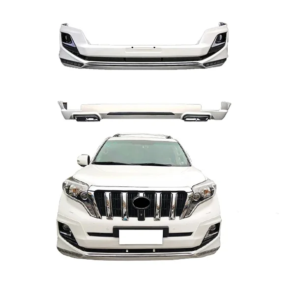 Kits de Carrocería Delantera y Trasera para Auto TUCCI, Parachoques con Luz de Plástico para Land Cruiser PRADO FJ150 2014-2017