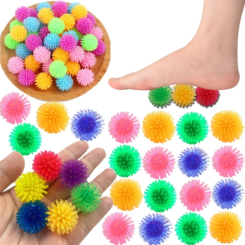 Soft Plastic Hedgehog Ball, Finger Foot Massage Toy, Children's Birthday Gifts, Decompression Fillers, 10 Pcs