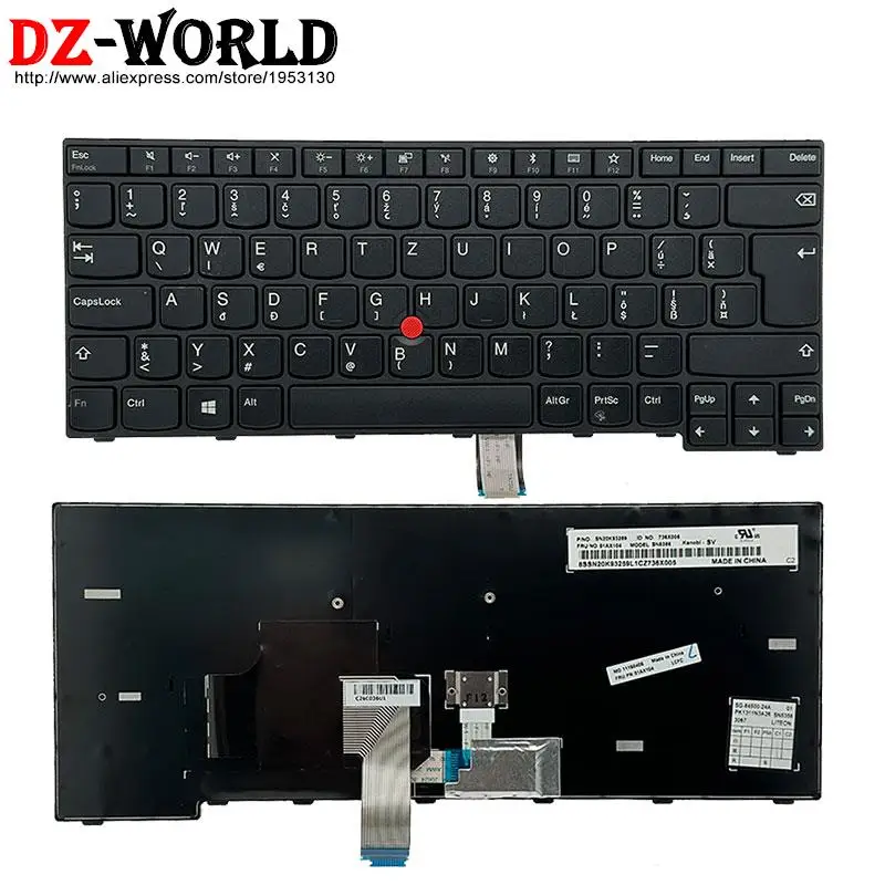 Imagem -02 - Qwertz de gr Alemão Sws Suíço si Esloveno sk Eslovaco hu Húngaro pl Polonês Teclado para Lenovo Thinkpad E470 c E475 Portátil