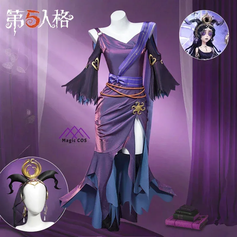 

The Envoy of Yog-Sothoth Fiona Gilman Identity V Game Cosplay Costume Play Priestess Dress Headdress for Women Comic Con Outfit