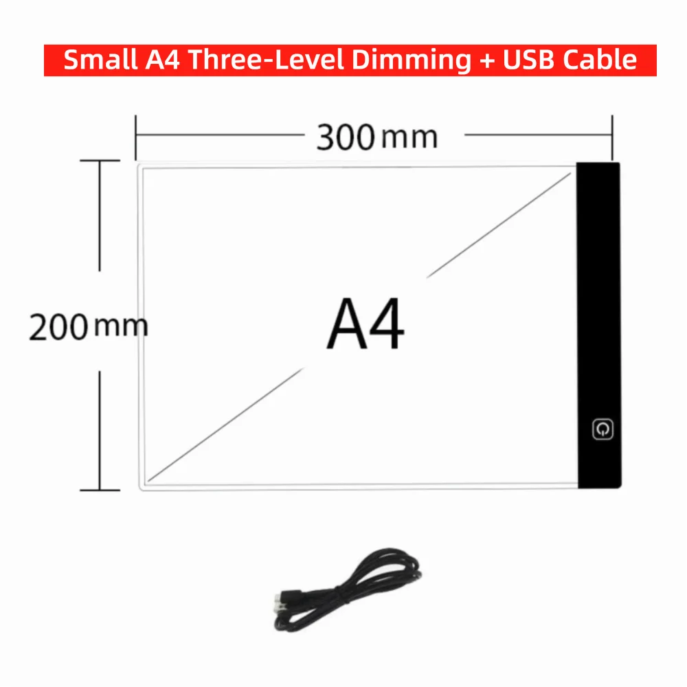 Three Level Dimmable Led Light Pad Eye Protection Light-transmitting Drawing Board A4/A5 Brightness Adjustable Painting Pad