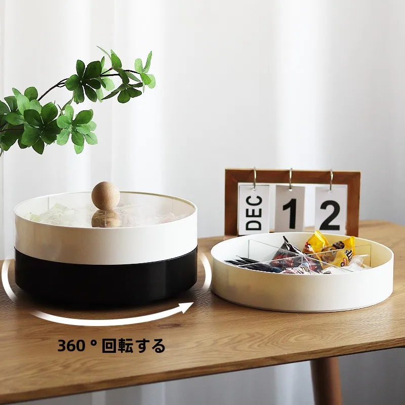 

Акриловый вращающийся многоярусный поднос для конфет, настольный органайзер, простая домашняя бамбуковая белая тарелка для фруктов, поднос для десертов