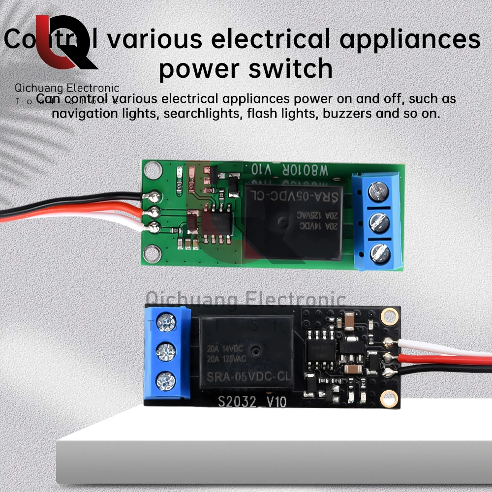 1CH PWM Signal Relay Switch Navigation Light Controller para Controle Remoto Placa de Circuito Suporte 5-12V Receptor DIY Peças