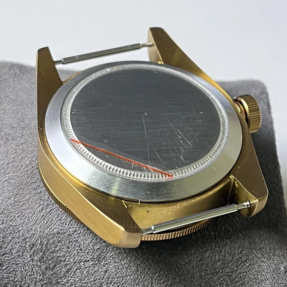 41MM rose gold case coated, black dial with 8215 automatic movement mirror sapphire glass men's watch without strap