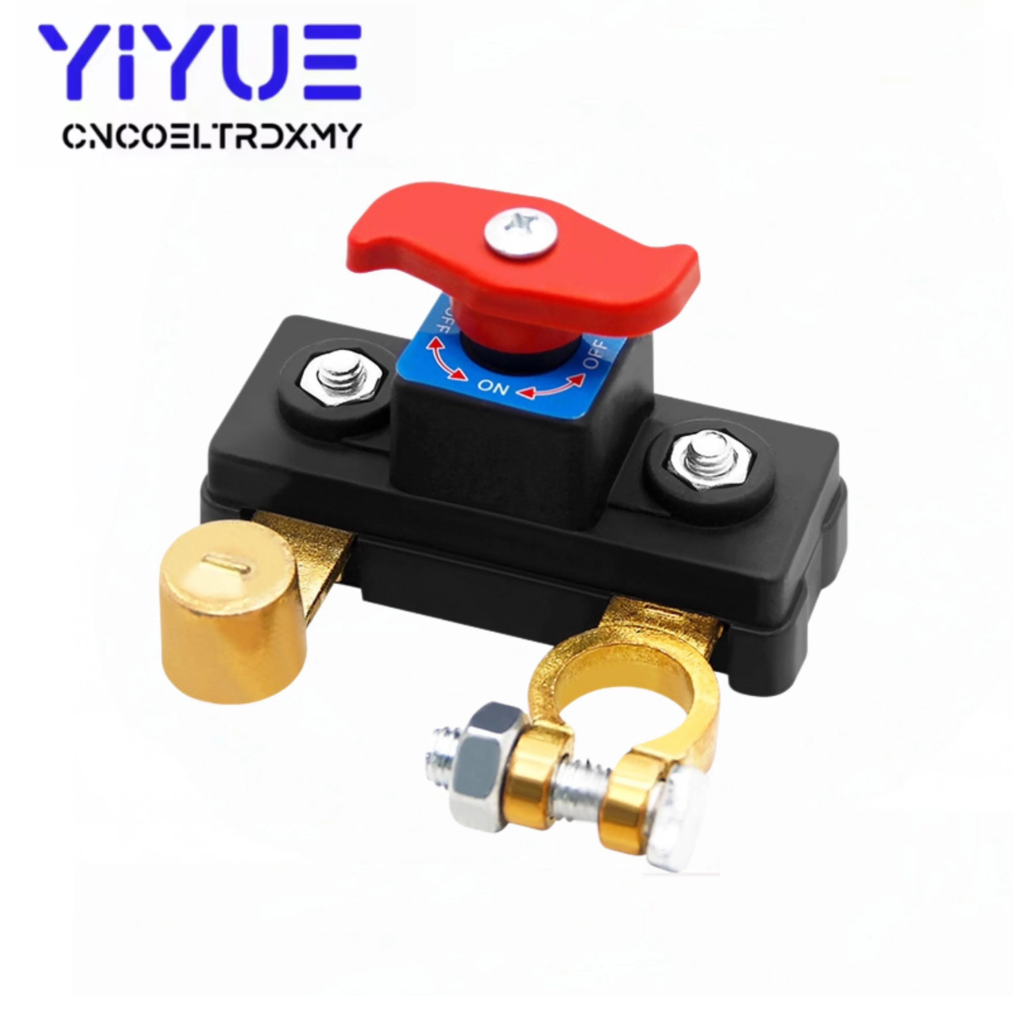 12V 24V Dual Voltage Battery Master Cut Off Switch Zinc Alloy Structure Negative Pole Disconnect for 16mm17mm Diameter Pile Head