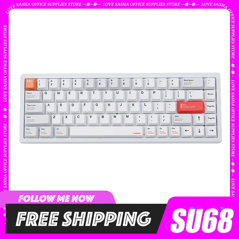 

Everglide Su68 Keyboard Aluminium Alloy Magnetic Axis Custom Rgb Low Latency Gaming Keyboard For Desktop Pc Gamer Gifts