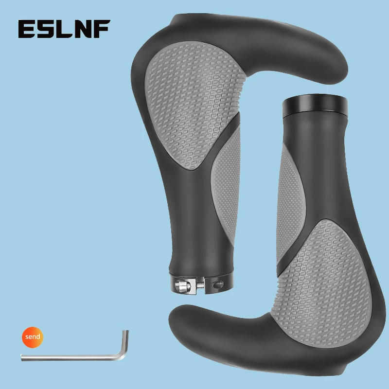 ESLNF Fahrradlenkergriffe, rutschfestes Gummi, MTB, Radfahren, ergonomisch, weiches Schloss, Fahrradgehäuse, Stoßdämpfung, Handgriff, langlebig