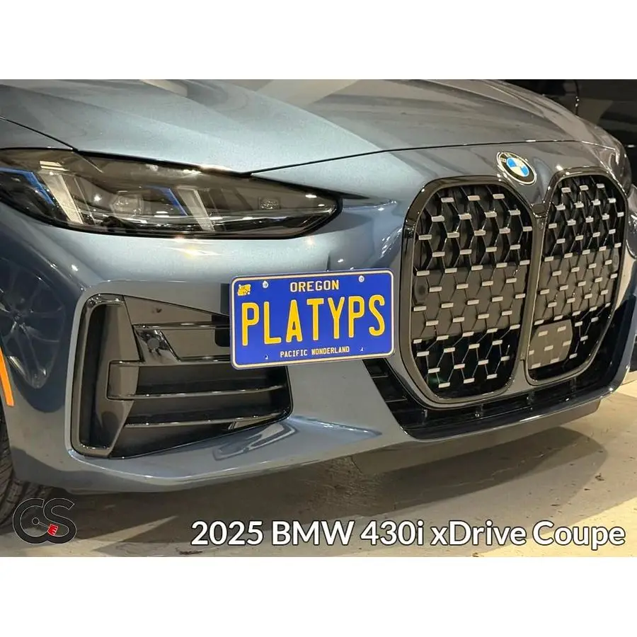 Soporte para matrícula Platypus compatible con BMW Serie 4 i4 X4 20202025 Sin instalación de perforación en segundos Fabricado en acero inoxidable