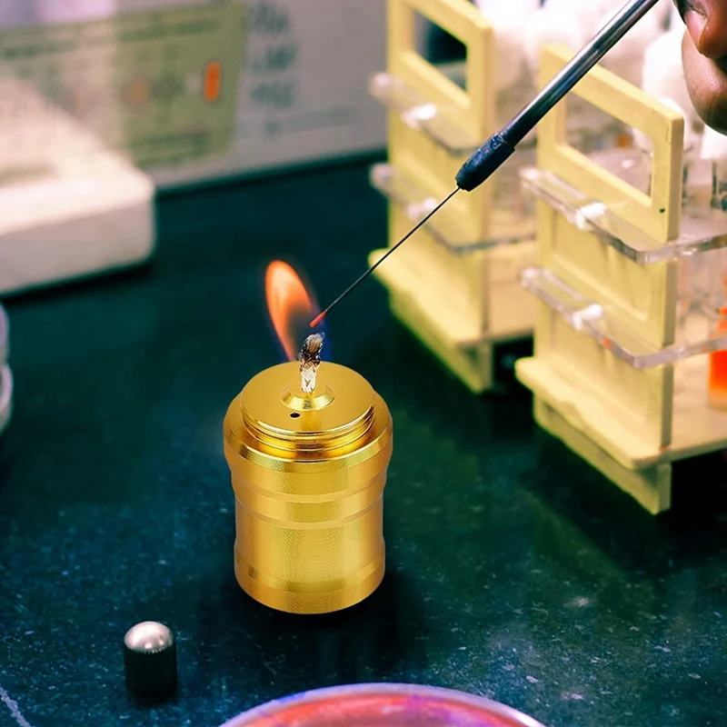 Heiß! 2 Stück tragbare Metall Mini Alkohol Brenner Lampe Metall Alkohol Herd mit Baumwoll schnur für Haushalt Outdoor-Camping