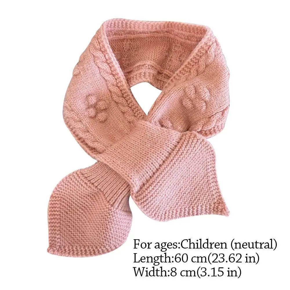 Simple Warm Kids Winter Scarf Thick Korean Neck Warmer Cute Princess Children Shawl Baby Boys Girls