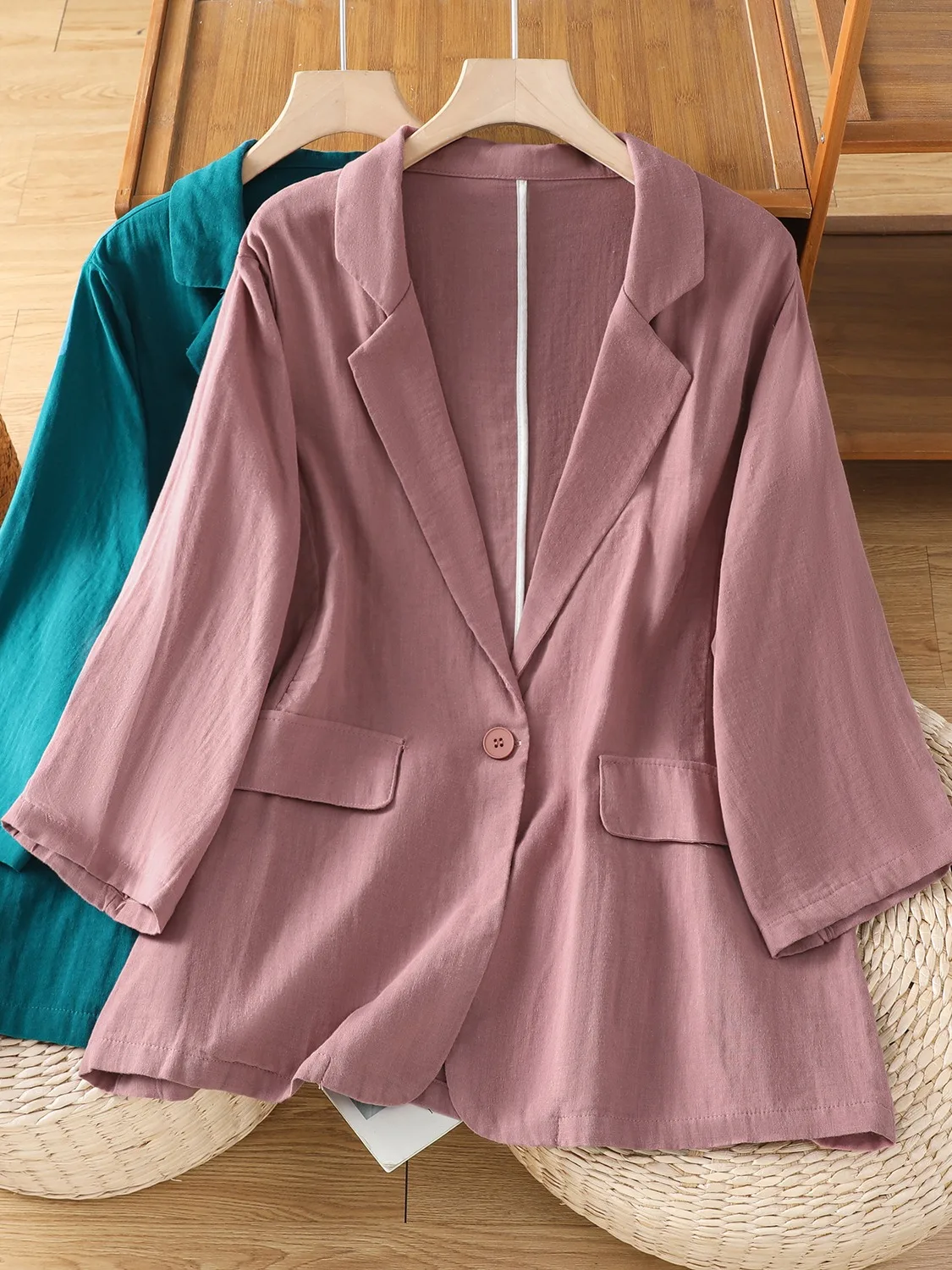 

Высококачественный пригородный костюм из хлопка и льна, женский осенний длинный открытый кардиган све, маленькая одежда в стиле вестерн