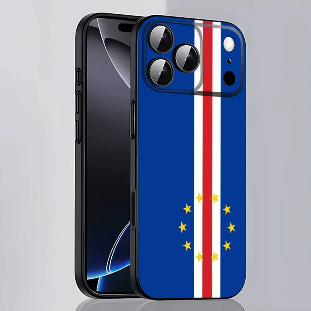 أفريقيا كيب فيردي جواز السفر العلم جراب هاتف آيفون 15,16,12,14,13,11,17,Pro,Max,Plus,E,Air,غطاء أسود صغير #3