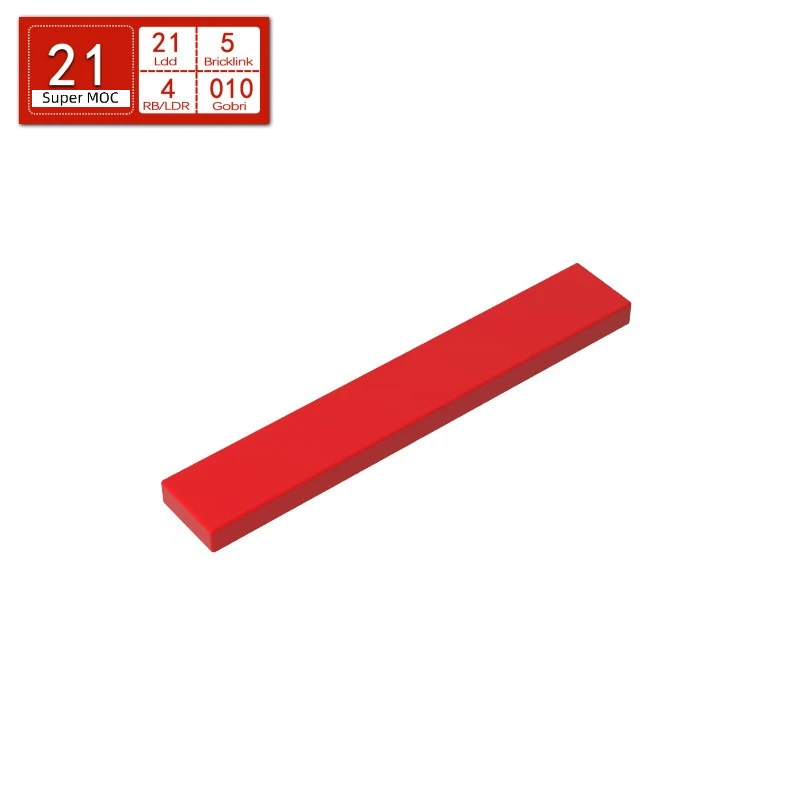 10PCS Moc Accessories Compatible with 6636 63324 75702 Lot Assembles Parts Tile 1x6 Building Block Particle Pieces of Toys Parts