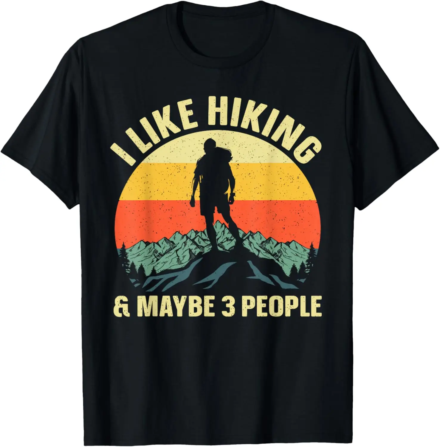 Best Hiking Art For Men Women Mountaineer Hike Gear Hiking T-Shirt