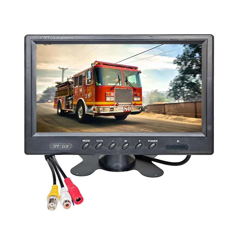 diykit-cvbs-9inch-tft-lcd-car-hd-monitor-display-car-reverse-rear-view-monitor-screen-with-bnc-av-input-remote-control-dvd-vcr