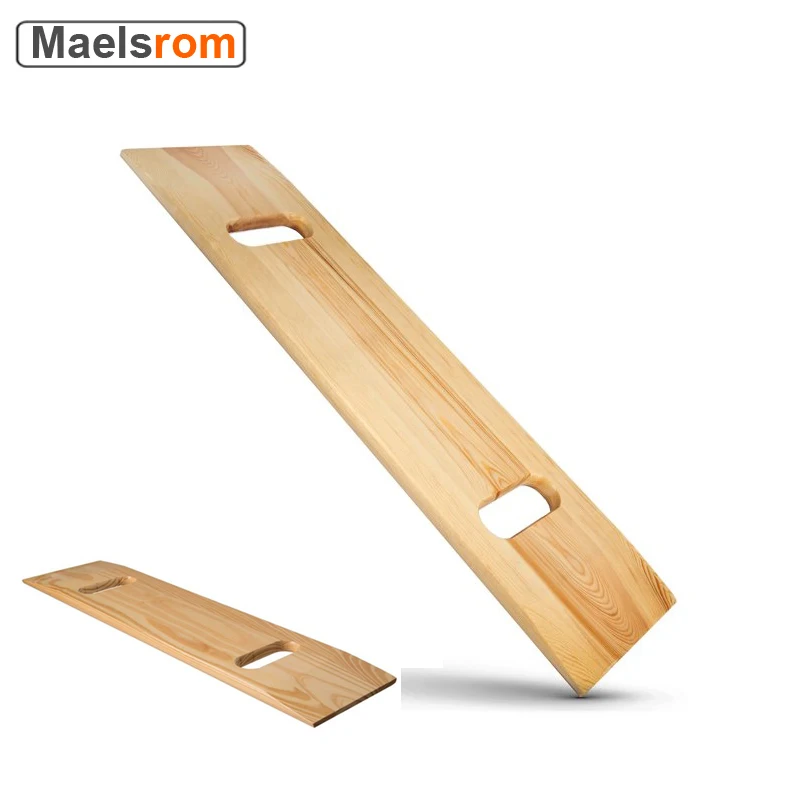 Transfer Board Slide Board Made of Heavy-Duty Wood for Patient Senior and Handicap Move Assist Tool 2 Cut Out Handles Relieve