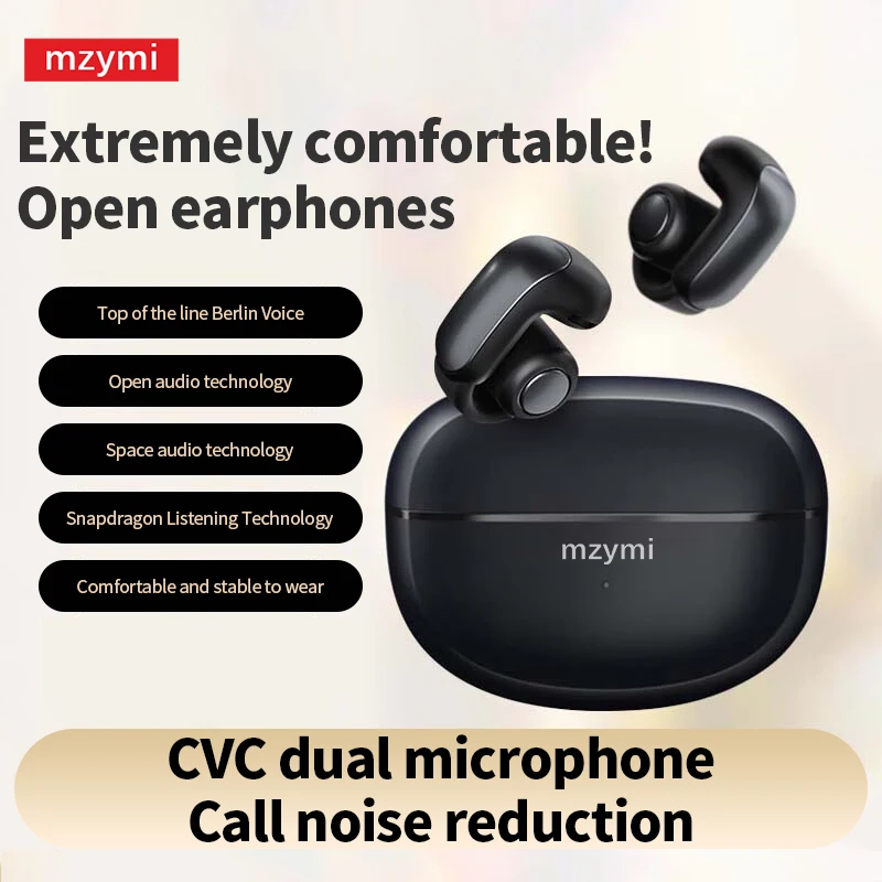 mzymi Bluetooth 5.3 Earphones V12 Earclip Wireless Headphones Sport Headset OEM Waterproof TWS Earbuds With Mic For XIAOMI