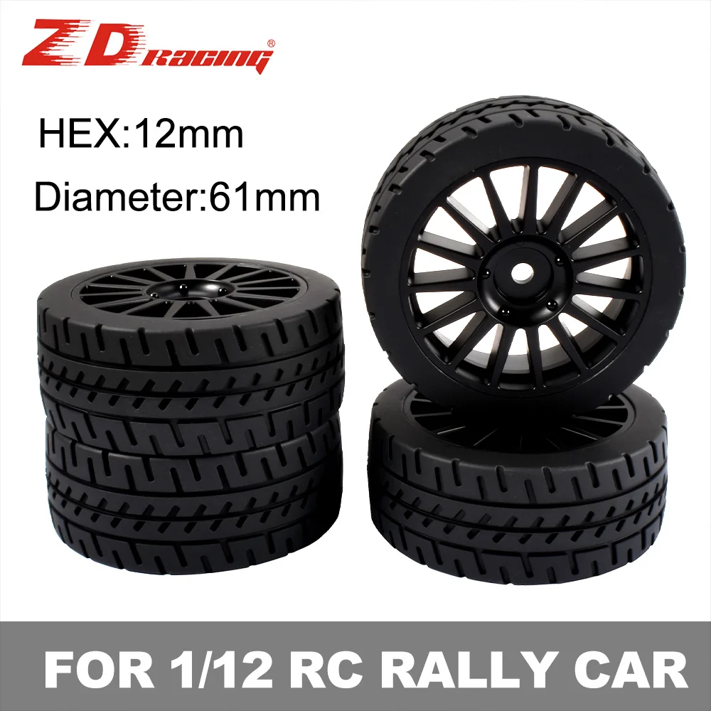 ZD Racing 2PCS RC Car Tires Rubber Tires Hex 12mm For Remote Control Racing Drift Car  and 1/12 ZD Racing RX12
