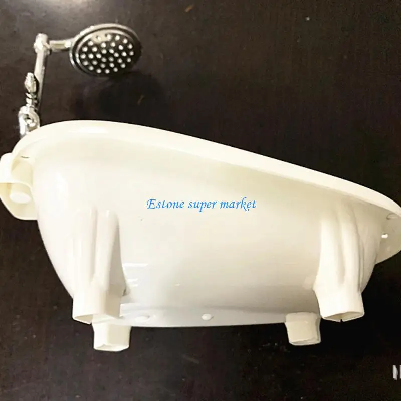 

090B Miniature Dollhouses Bathtub Props for Imaginative Play and Decoration