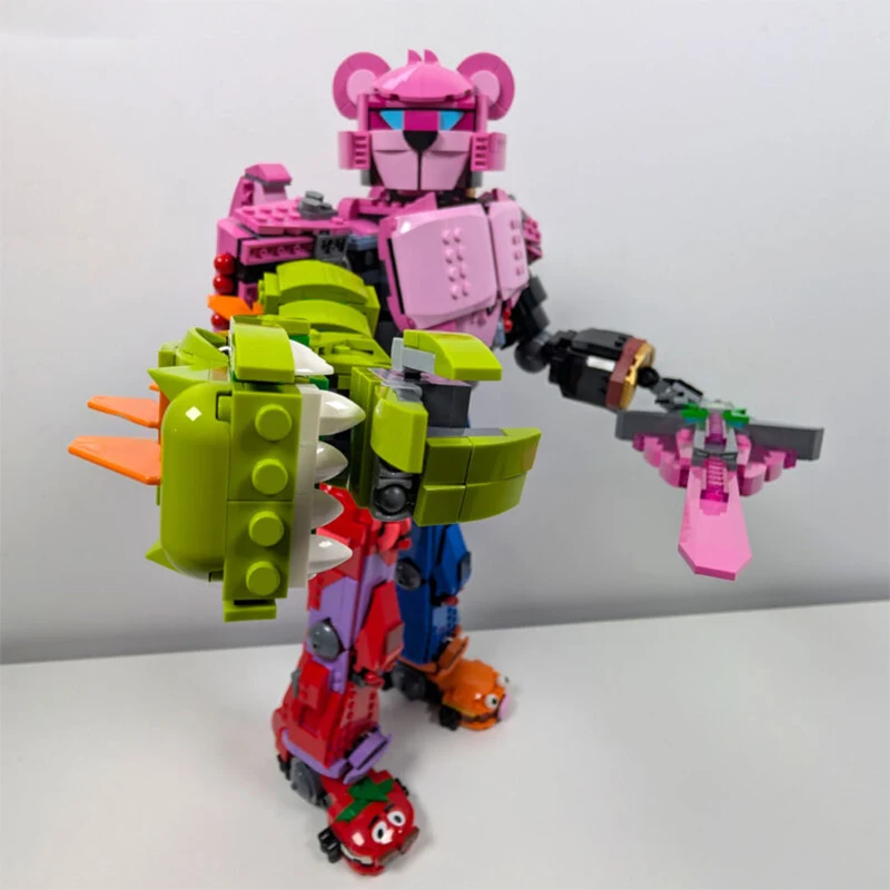 Nuevo 2025 colorido Mecha líder del equipo bloques de construcción minifigura modelo Robot de acción montaje ladrillos juguetes regalos para chico adulto