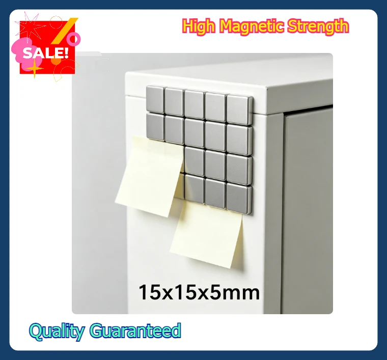 15x15x5mm Powerful NdFeB Square Block Magnet Super Strong Neodymium Magnet For DIY Handmade Home Decor Crafts