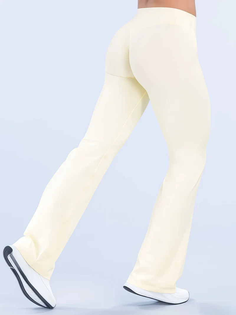 HISTELLO Origin Flares Sports Fitness Flared Pants Women Butt Lift Workout Yoga Sportswear Running Cycling Gym Flares Leggings