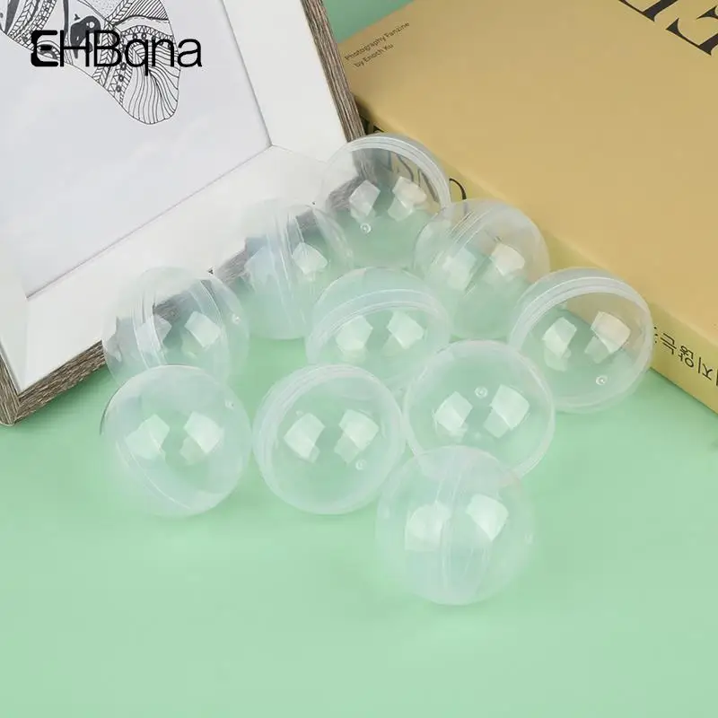 50PCS Clear Can Open Transparency Plastic Capsule Toy Surprise Ball Tiny Container Making Things Model Dollhouse Accessories Toy