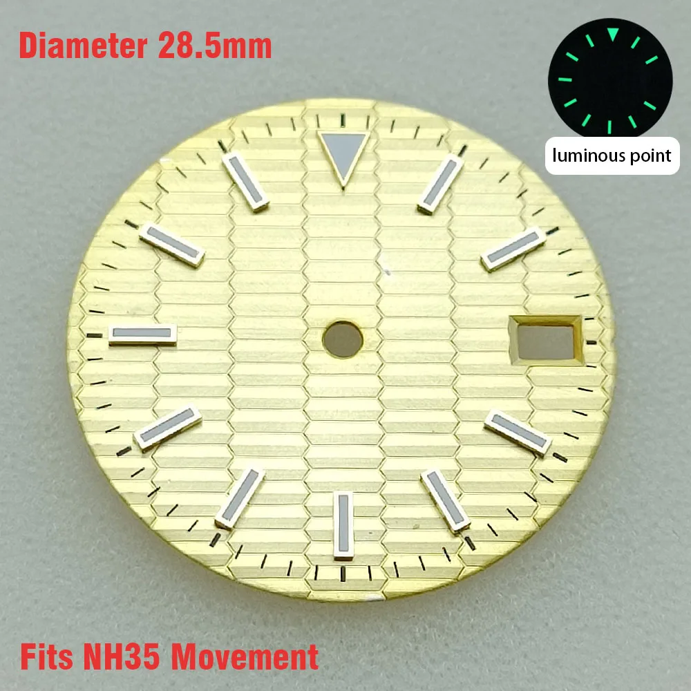 28.5 mm diameter watch dial Luminous dial for NH35/NH36/8215/2836 watch movement accessories