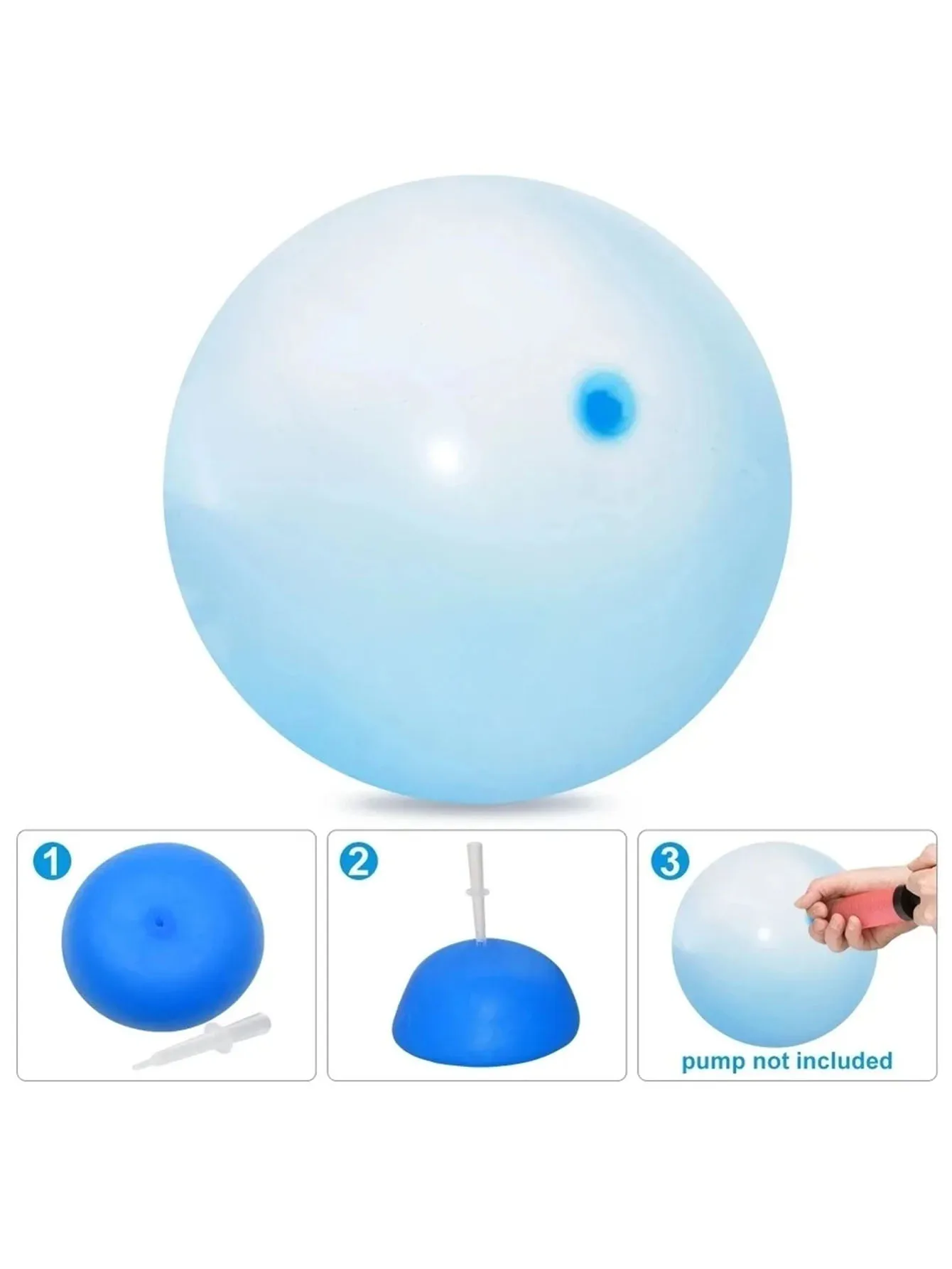 Bolas Bouncy transparentes Água-enchidas, bola enchida inquebrável, Super fortemente esticando