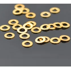 20PCS Carbon steel flat gasket round washer Huasi meson M2 M3 M4 titanium plated gold tuhao gasket flat washer