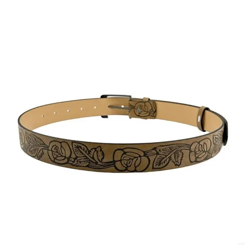 Embossing Pattern Belt Women Man Waist Belt Waistband Elegant Waiststrap