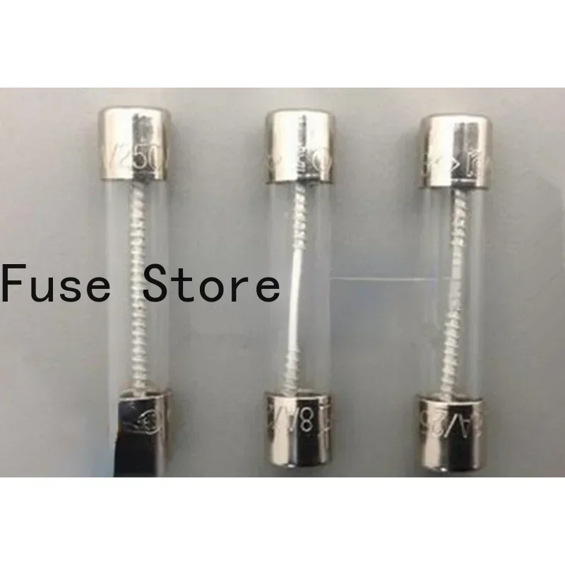 5PCS 6 * 32 Glass Fuse Tube 313 5A L250V Slow  Delay Type Imported