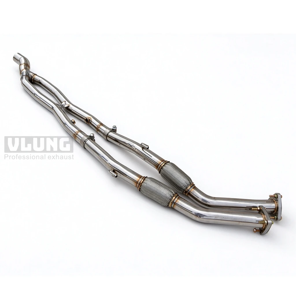 For Volkswagen Golf MK4 MK5 R32 3.2 2002-2009 Stainless Steel Exhaust Front Pipe High Performance Upgrade Modified Pipe