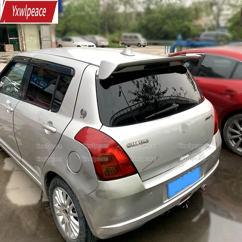 

For Suzuki Swift 2007-2015 High Quality ABS Plastic Unpainted Colored Rear Roof Spoiler Car Spoiler Trim Body Kit Parts