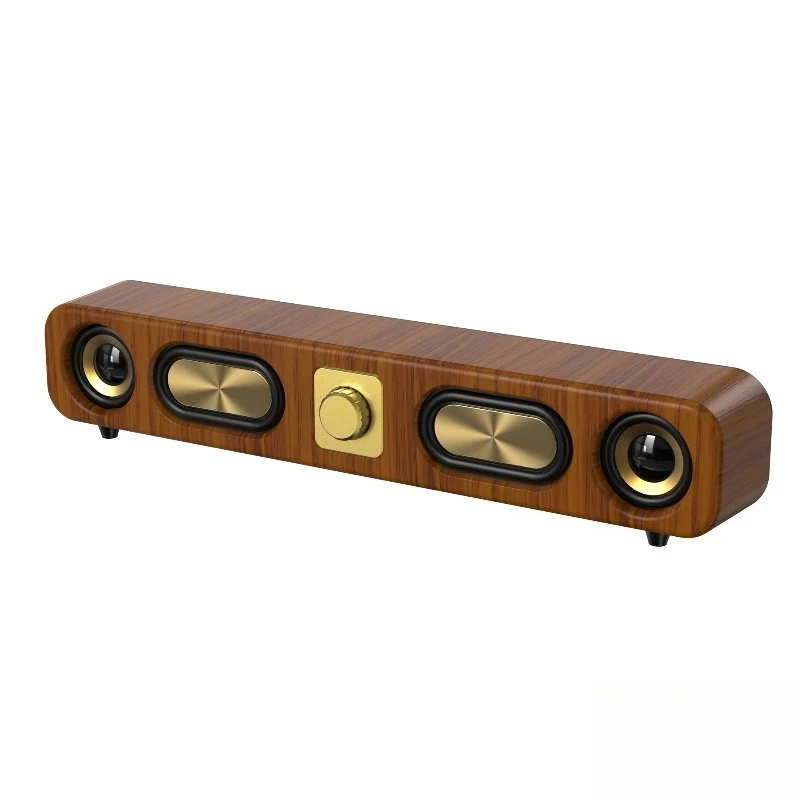 Simple Retro Bluetooth Speaker, Subwoofer, Computer, High Sound Quality, Large Volume, Dual Speakers, Wood Grain Small Stereo