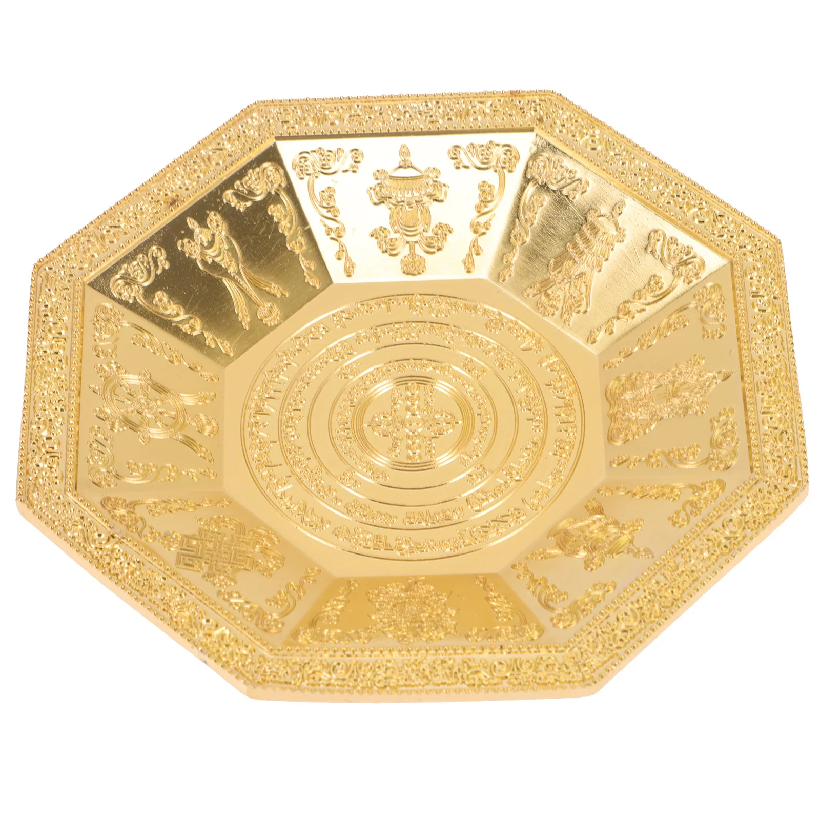 Octagonal Cigarette Offering Plate Incense Burner Altar Tibetan Meditation Bowl Tray