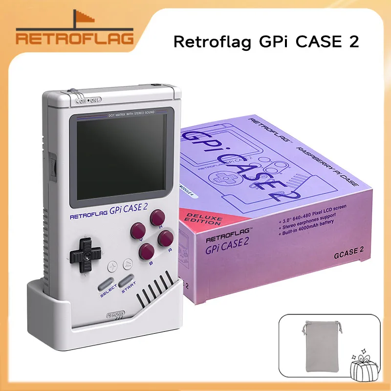 Retroflag-case Gpi Edição Deluxe com Dock com Lcd 3.0 ” Bateria Recarregável Li-on 4000mah Raspberry pi Cm4