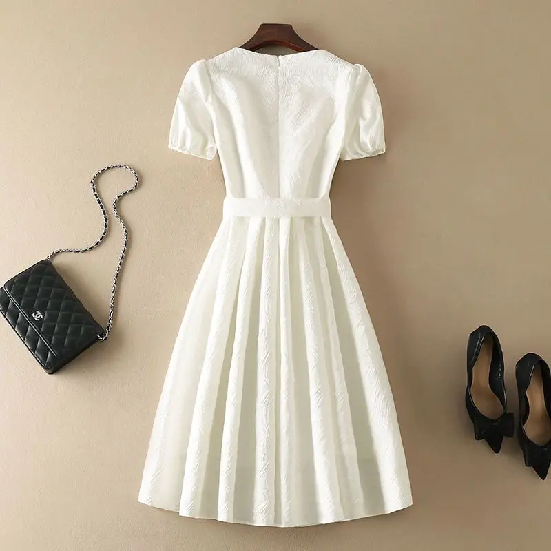 Bandage Dresses for Women White Woman Dress Elegant and Beautiful Chic Pretty One-piece Fashion Summer 2024 Hot X Xxl Clothes G