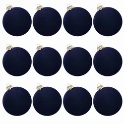 12PCS Wedding Party Winter Decor Christmas Velvet Balls Family Holiday Festive Party Ornaments