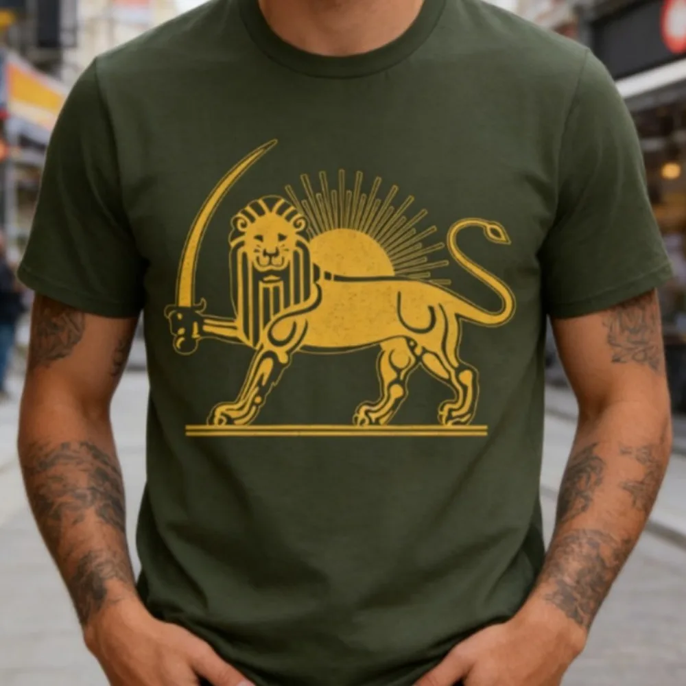 Iran Persis Persia Persian Fars Iranian Lion Sun T-Shirt Summer Woman Man Funny Iran Creative Pattern  Outdoors Graphic T Shirts