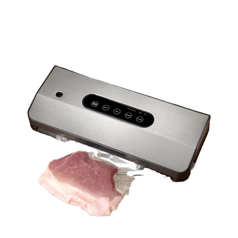 Machine de mise sous vide électrique 2-en-1 en acier inoxydable pour la conservation des aliments à la maison et en cuisine, incluant des accessoires pour aliments