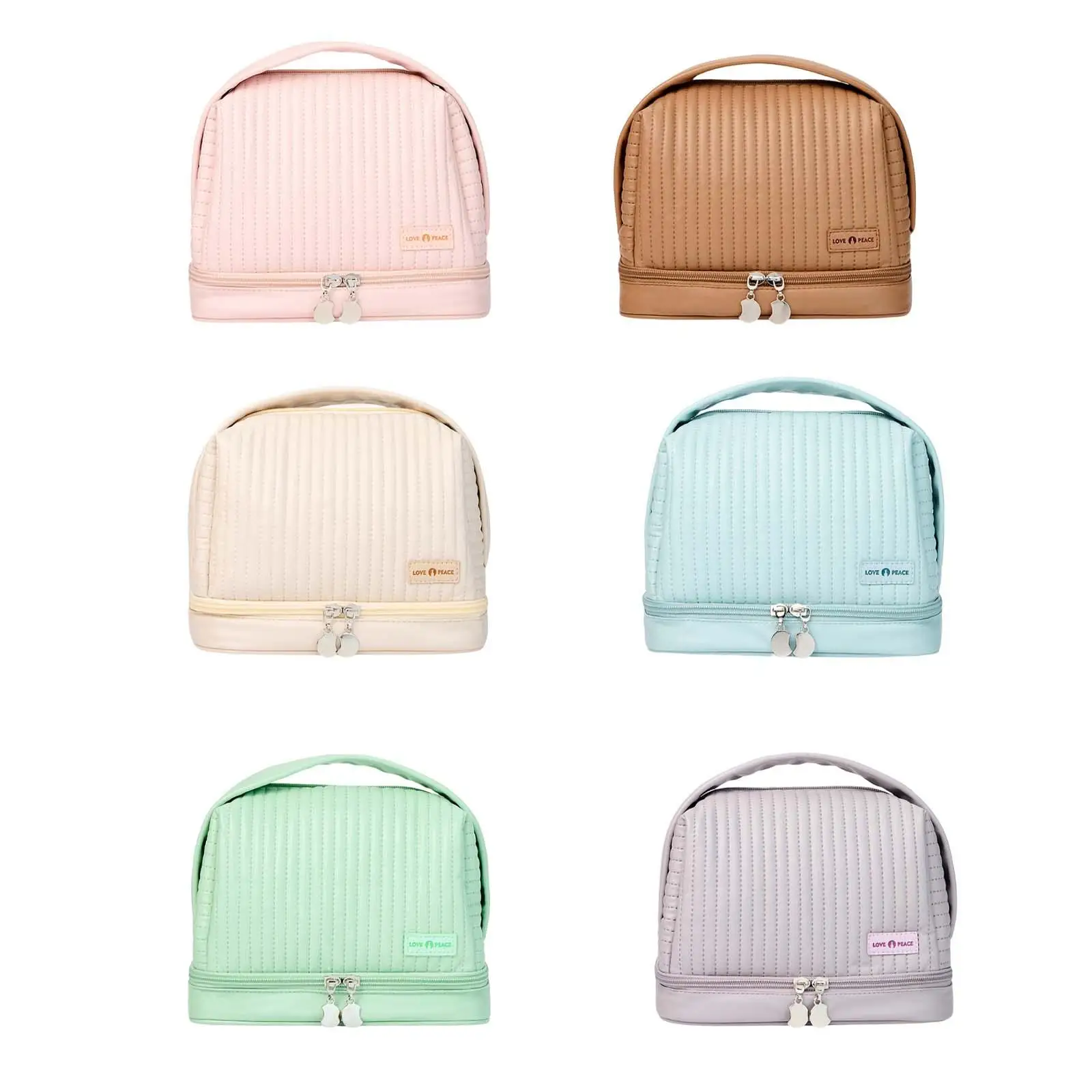 Travel Toiletry Bag Handbag Makeup Brush Holder Makeup Bag Case for Vacation