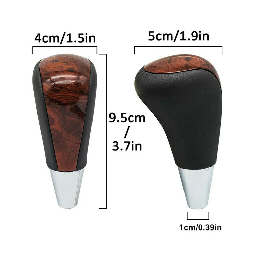 

Walnut Wood Front Automatic Gear Shift Knob Shifter for Lexus GS300 GS350 GS400 with PU Leather and Clip On Attachment