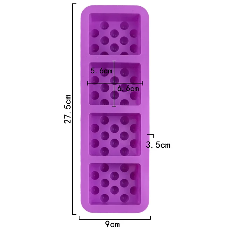 4-соединенная квадратная массажная щетка, силиконовая форма для мыла, овальная массажная форма для мыла, гипсовый инструмент